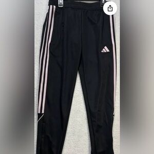 Adidas Tiro23 Women Black with Pink Stripes Pants